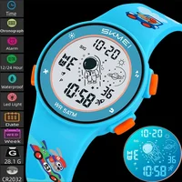 Skmei Kids Digital Watches Fashion TPU Strap Colorful Light LED Waterproof Children Boy Girl Sports Wristwatch with Alarm Clock 1