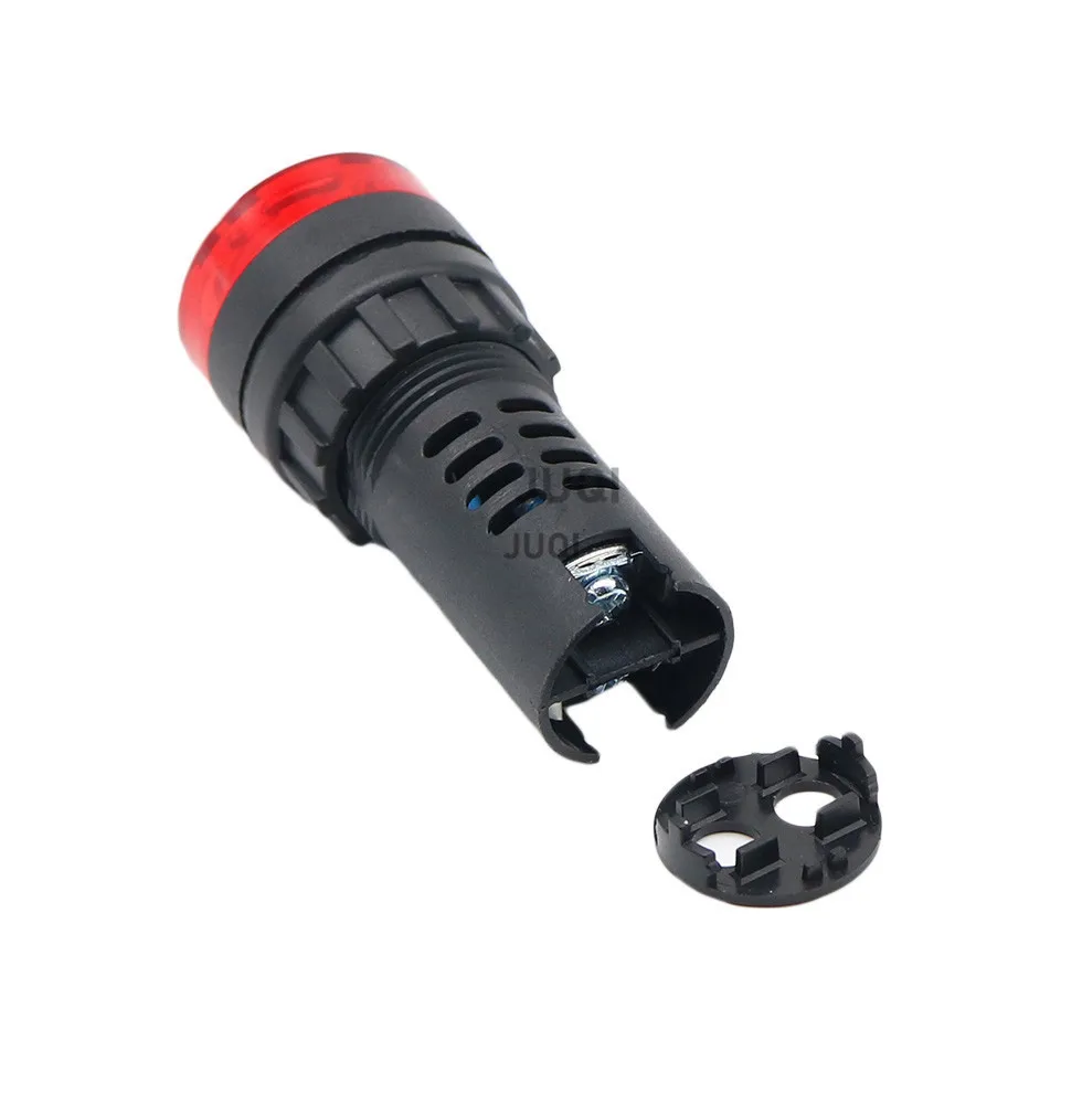 1PCS AD16-16SM buzzer 12V 24V 110V 220V 16mm Flash Signal Light Red LED Active Buzzer Beep Alarm Indicator Red Green Yellow