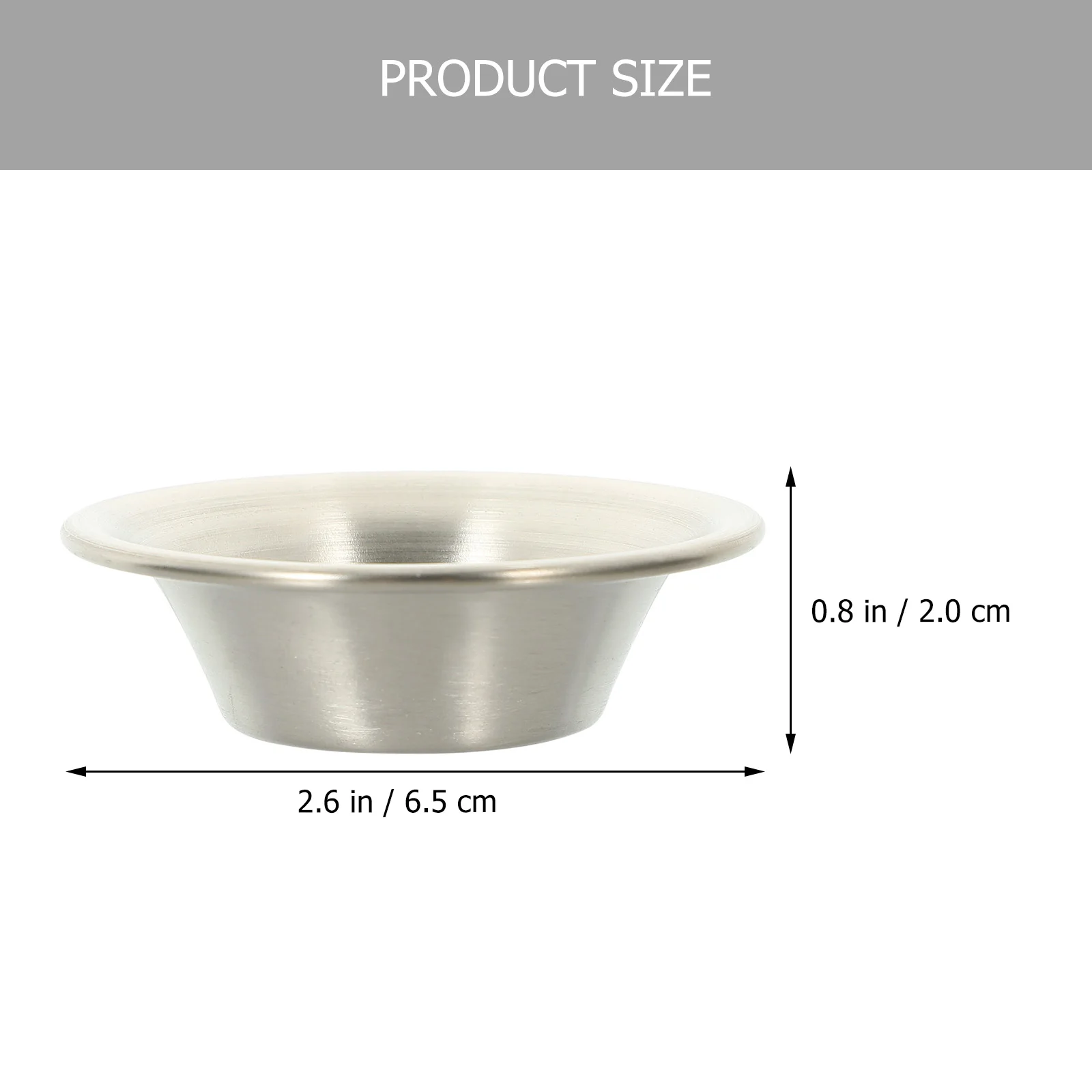 Stainless Ramekins 2 Pcs Steak Sauce Cups Horn Shaped Seasoning Restaurant Container