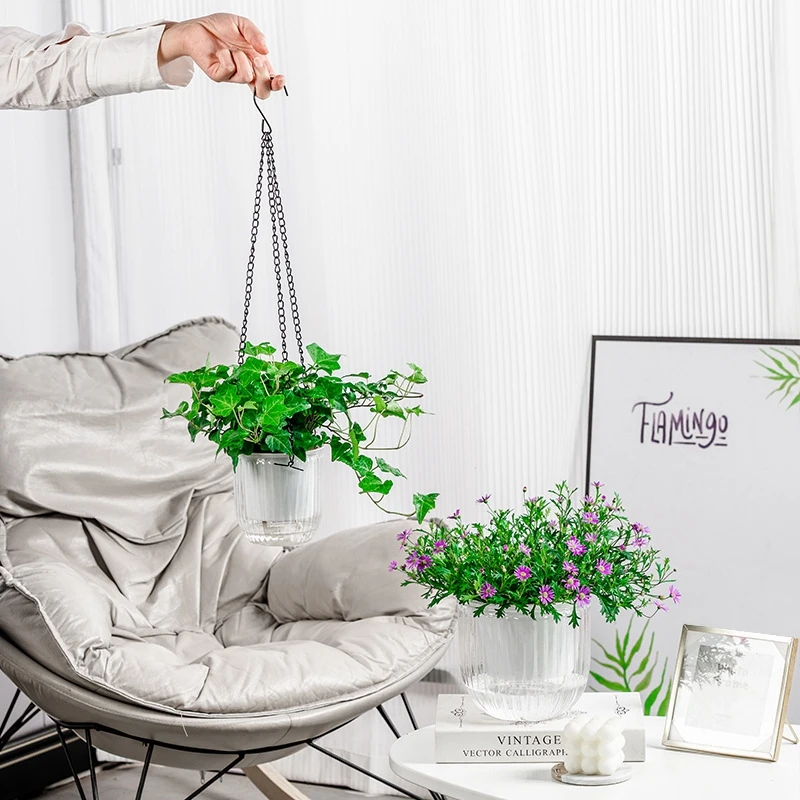 Hydroponic Flowerpot Hanging Plant Pot Soil Culture Vase Self Watering Planter Thickened Plastic Nordic Plant Baskets