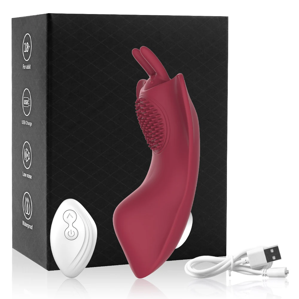 For Remote Control Butterfly Vibrator Wearable Clitoris Vibrator Clitoral Stimulator 10 Vibrating Modes Adult 18+ Women Sex Toys