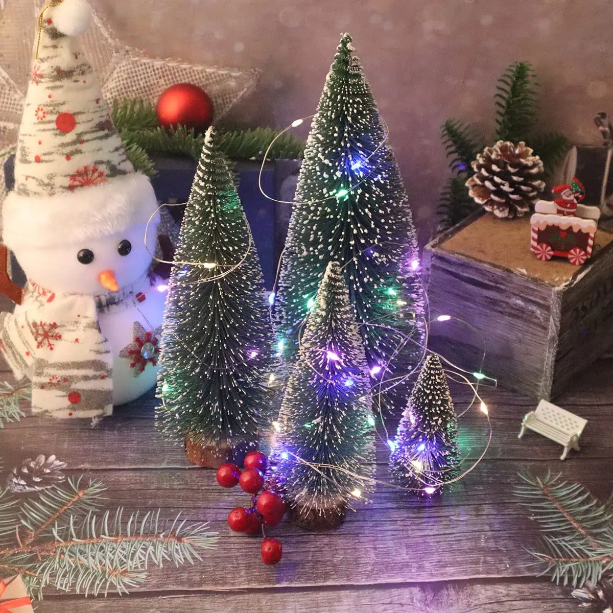 Natural Wooden Christmas Trees, wooden xmas tree, wooden tree decor  11/15/20cm