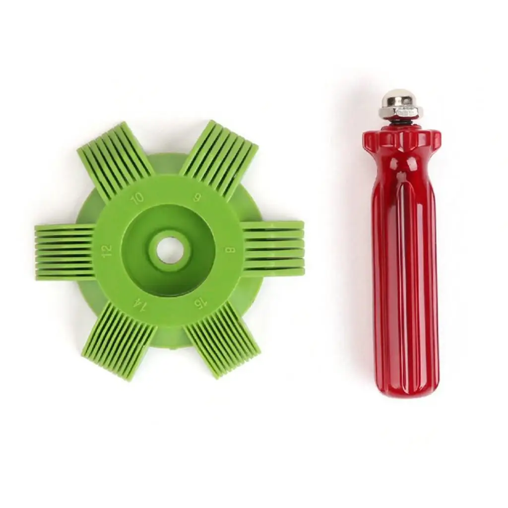 1 set di strumenti di refrigerazione per auto, spazzola di raffreddamento del condensatore del condizionatore d'aria, pettine per pinna del condizionatore d'aria, pettine per scambiatore di calore dell'evaporatore, adatto per sistemi di raffreddamento dell'auto - Image 3