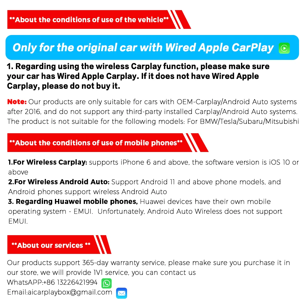 2024 Carplay Ai Box Wireless Android Auto Smart TV Box Car Intelligent System Android 10.0 For Mazda Volvo Benz Toyota Kia Ford