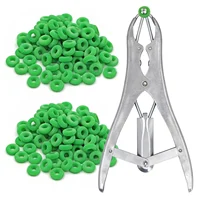Stainless Steel Sheep Broken Tail Castration Forceps Expansion Clamp Elasticity Rubber Castration Rings Farm Animal Bloodless 1