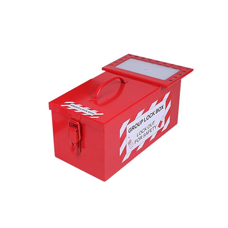 

Combined Metal Portable Red Group Store Lock Box Large Equipment Multiple Multipoint Conctrol Maintenance Safety Lockout Device