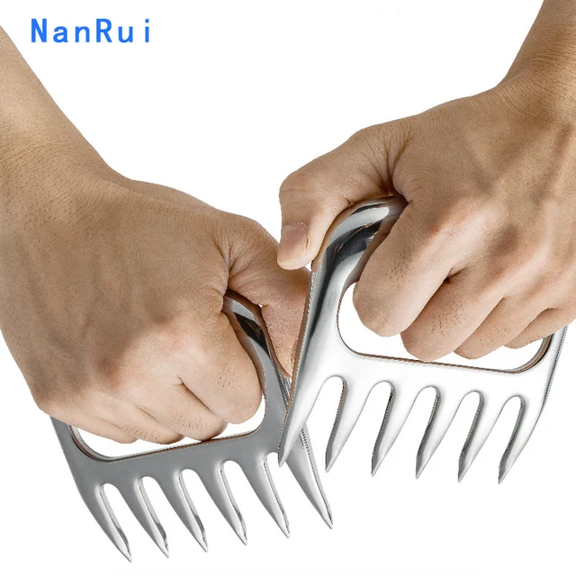 2Db Kézi Medve Karmok Barbecue Villa Bbq Húsvillák Húzza A Húskezelő Sertéshús Pörkölt Villát Szerszám - Image 4