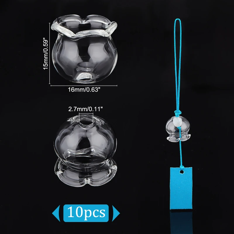 PH PandaHall 160 stks Mini Glazen Globe 8 Size Glazen Bal