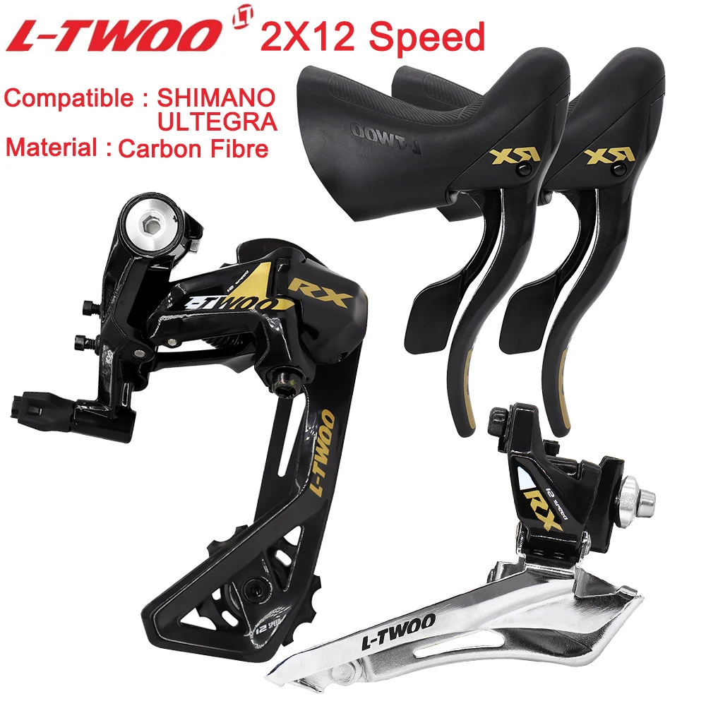 LTWOO RX 2X12 Road Bike Derailleur Kit Carbon Fiber Shifter Brake Lever