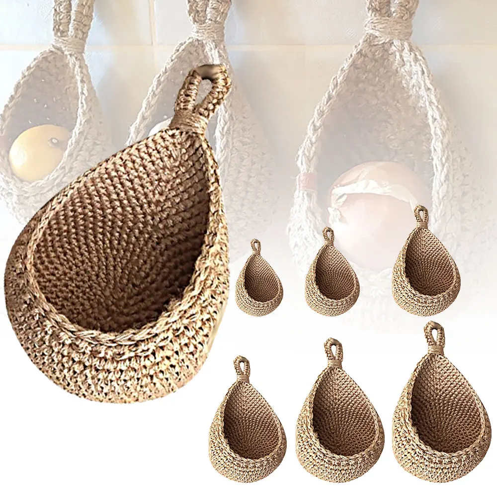 

Настенная подвесная корзина для овощей и фруктов, тканый настенный подвесной стол, корзина для хранения, сухая полка