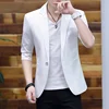 2024 summer small suit men's mid-sleeve suit men Korean version slim small suit handsome youth seven-quarter sleeve jacket 1