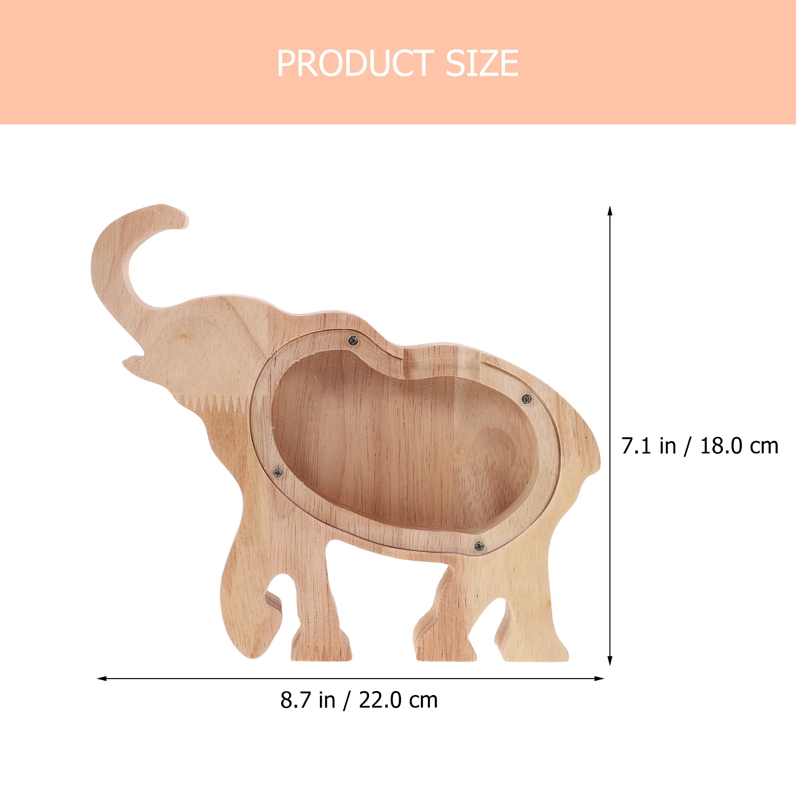 Elephant Piggy Bank Money Japanese Child Box with Counter Kids for Adults Animal Coin Wooden Cash Children 5