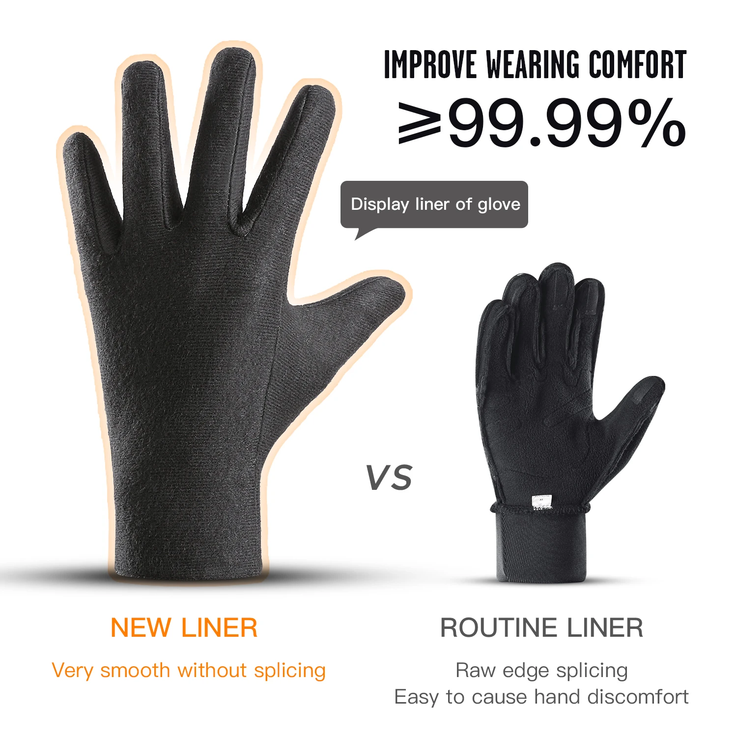 Kyncilor Cycling Gloves Winter Touch Screen Motorcycle Gloves Outdoor Scooter Windproof Riding Ski Gloves Warm Bike Gloves