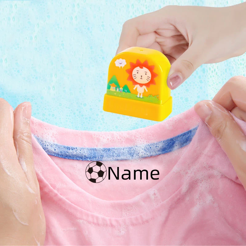 Children's Name Seal Custom Student's Name Stamp Kindergarten Clothes Waterproof Sticker Kawaii Montessori Gift