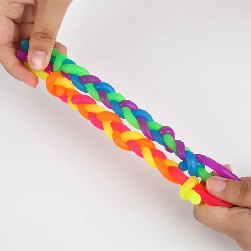 【H】5 Stück Simulierte Elastische Dekompressionsnudeln Dehnbare Schnur-Fidgets Sensorische Spielzeuge zur Armstärkung Stressabbau-Spielzeuge – Detail 6
