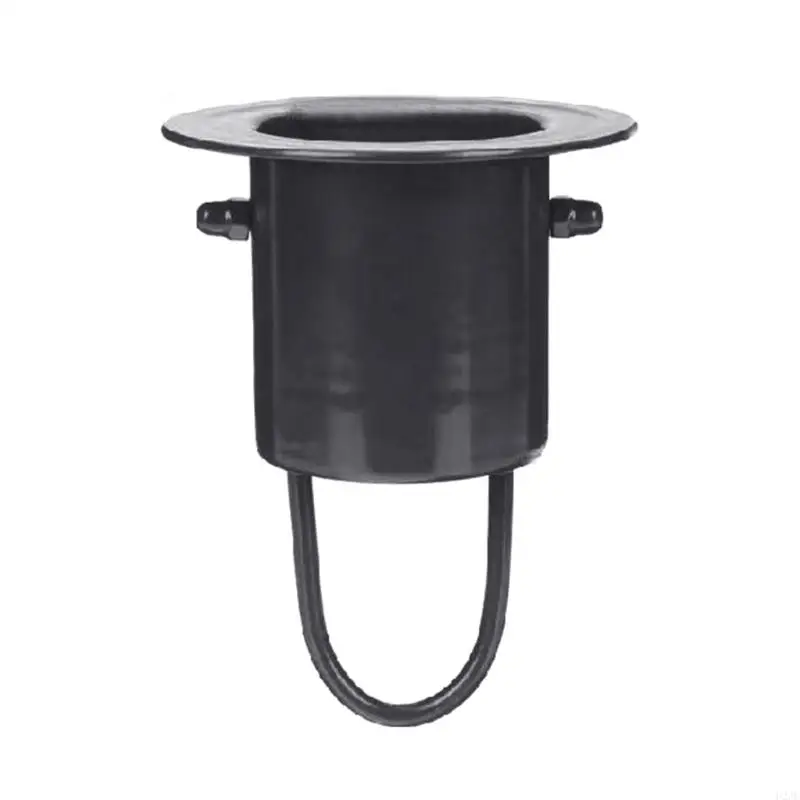 U2JC Rain Chain Gutter Adapter Black with Bolts Stainless Steel Texture Suitable for Easy Installation on Roof Drain Holes