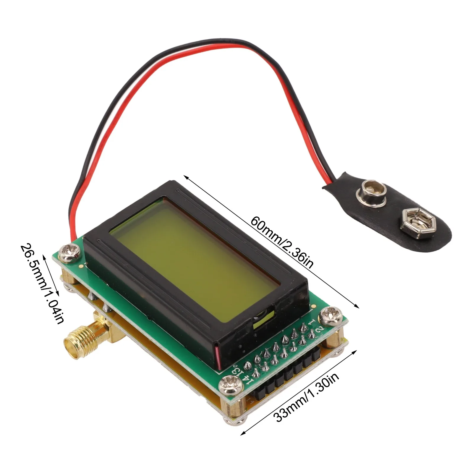 전자 애호가를 위한 9V 배터리 전원 공급 DIY 주파수 카운터 1-500 MHz 주파수 카운터 0802 LCD 디스플레이