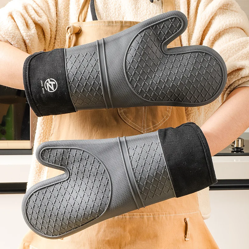 1pc Manoplas De Horno De Silicona Espesada, Guantes Para Hornear  Resistentes A Altas Temperaturas De Grado