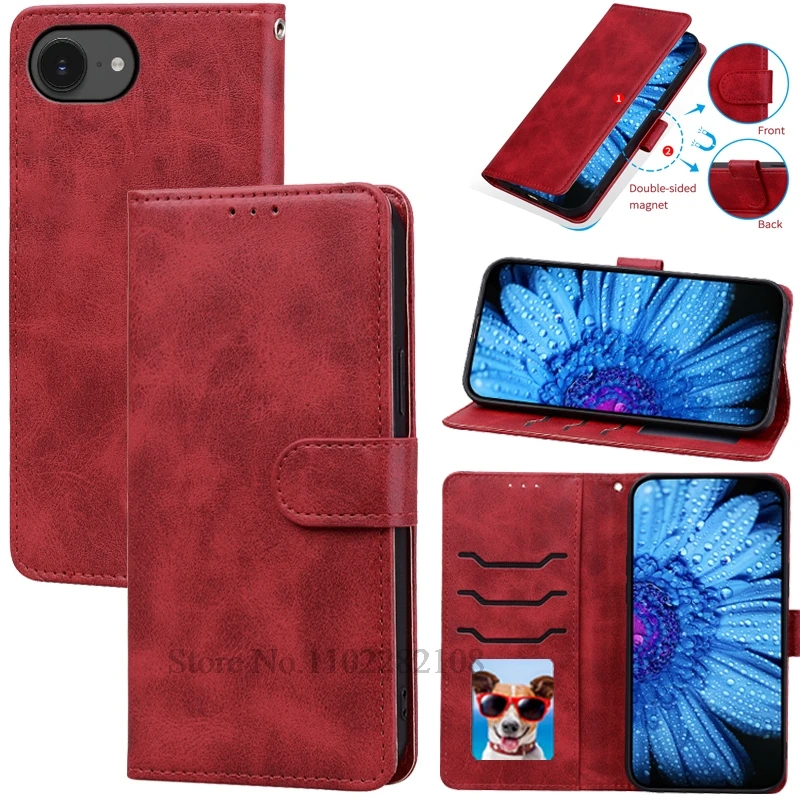 Luxury Leather Wallet Flip Cover with Magnetic Closure