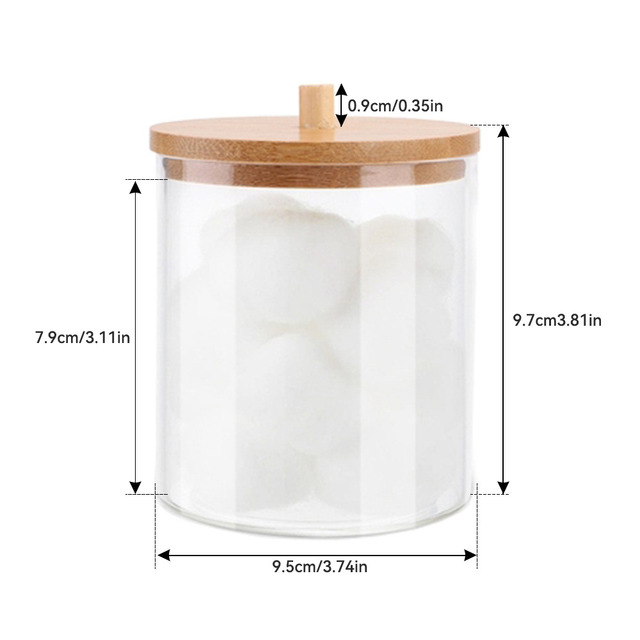 Organizer Cotton Swab Storage Box Organizador Acrylic Cotton Pad Storage Box Cosmetic Plastic Box Bathroom Bedroom