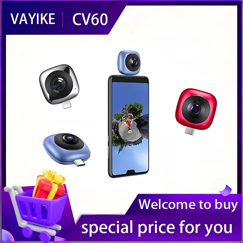 CV60 Huawei Coolplay Portable HD Panoramic Camera 360&deg; Panoramic Camera Fisheye Planet