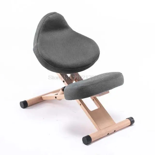 Fashion Simple Upgraded Version Ergonomic Kneeling Chair Modern Solid Wood Knee Office Stool Sitting Posture Correction Chair upgraded version of hkust reachable cane stool mountain climbing cane as chair elderly cane gift for easy carrying