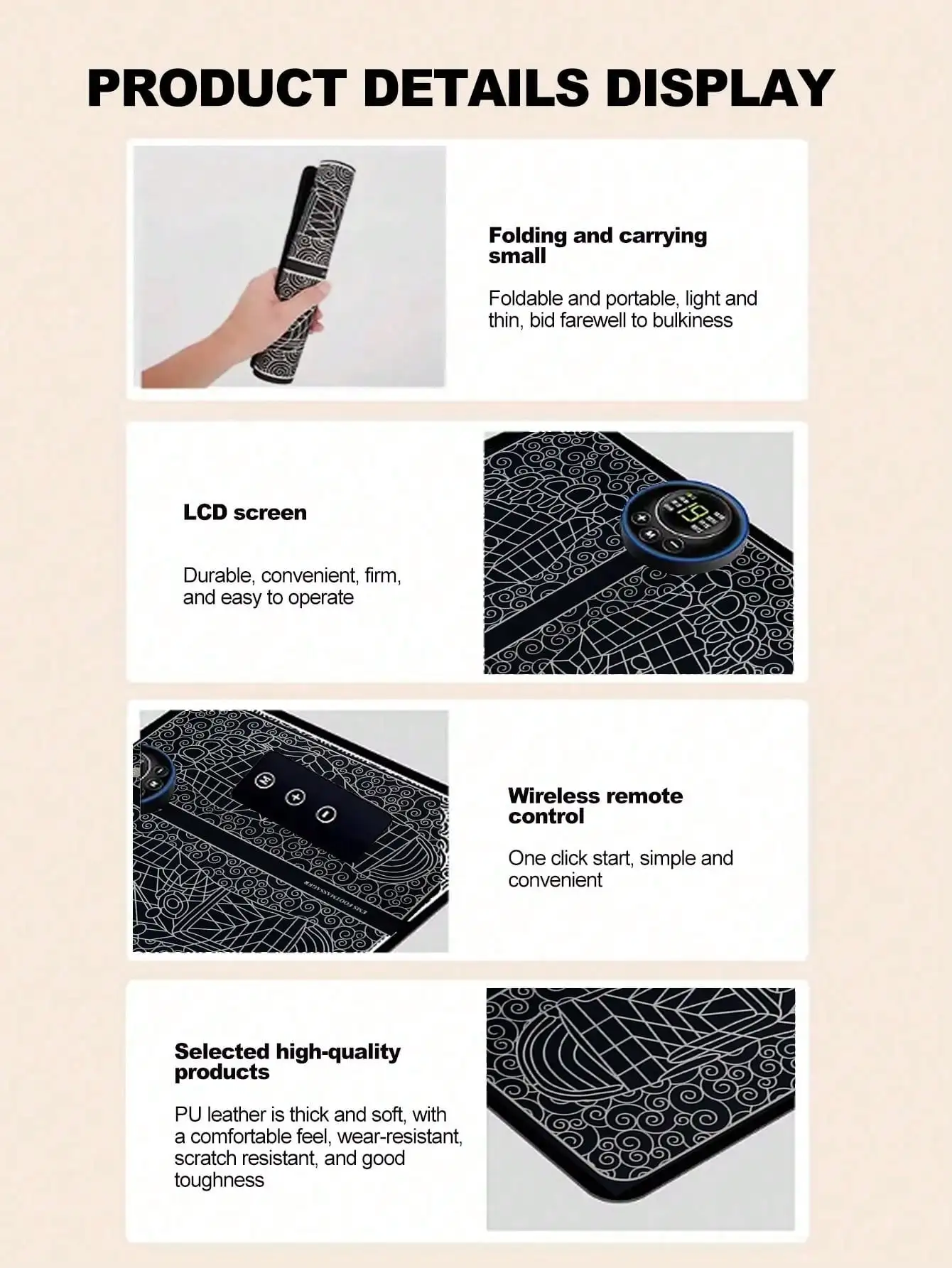 Automatic Foot Massager Pad for Relaxation and Pain Relief