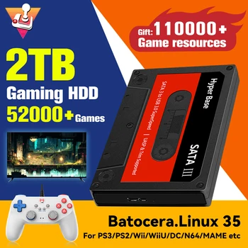 Batocera.Linux 35 2TB Gaming HDD Portable Game Hard Drive with 52000+ Games for PS3/PS2/Wii/WiiU/N64/MAME/SS, Compatible with PC 1