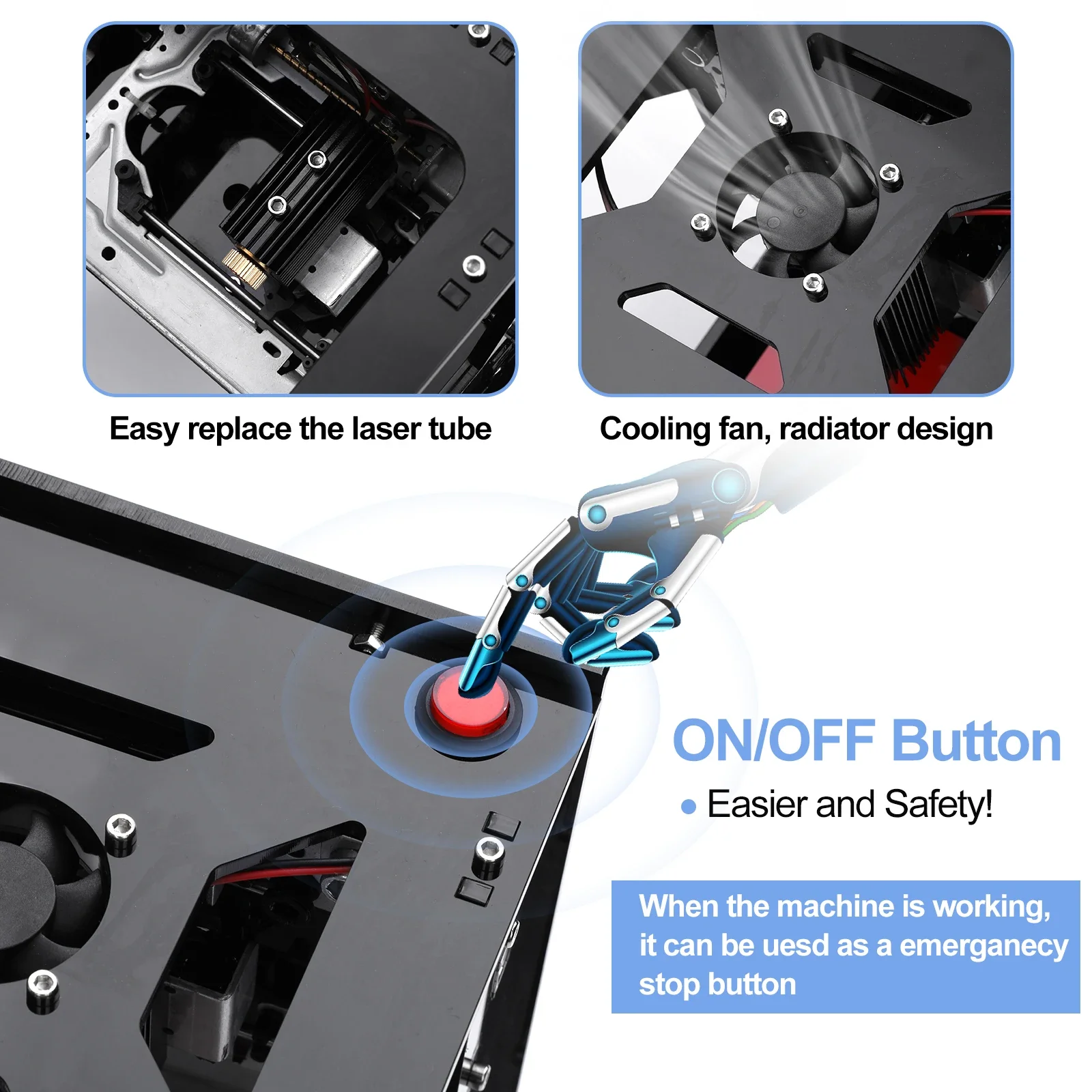 Beginner-friendly] NEJE DK-8-KZ Mini Laser Engraving Machine