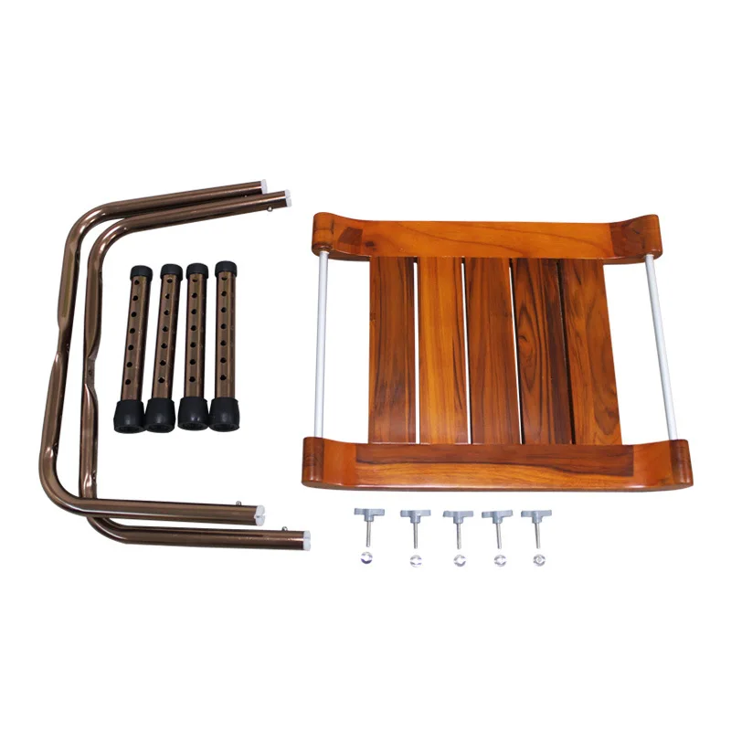 New Design Waterproof Wooden Bath Chair Shower Chair For Elderly 6
