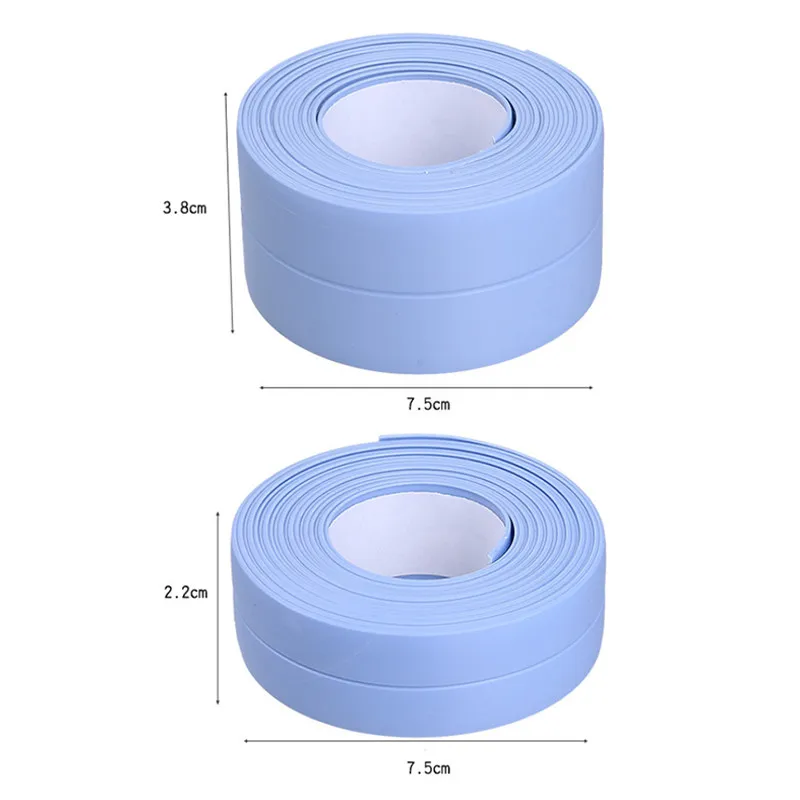 Sealing Caulk Strip Tape PVC Self-adhesive Waterproof Shower Sink Bath Edge Wall Sticker For Kitchen Bathroom Bathtub Floor