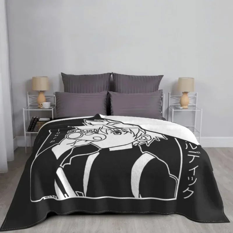 X Hunter Blanket Soft Flannel Fleece Warm Killua Zoldyck Anime Hxh Throw Blankets for Travel Bedding Bedspreads throw blanket 3