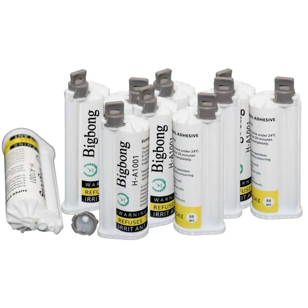 

1/2/5/10pcs AB Glues 50ml Structural Adhesive 10:1 White Glue Two-Component Strong Adhesive for 50ml 10:1 Glue Guns Caulking Gun