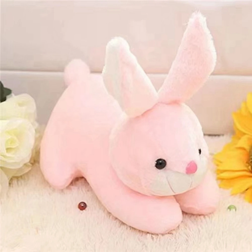 30/40CM Cartoon Bunny Plush Toy Solid Color Super Soft Children Sleeping Rabbit Doll Festival Gifts For Children Birthday Gifts