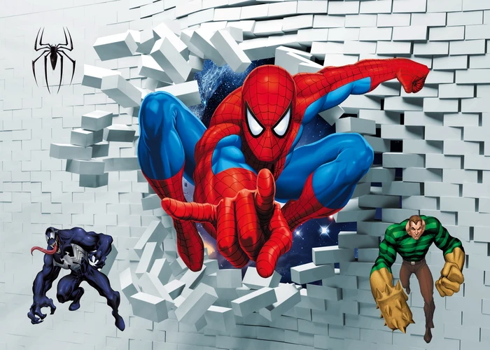 Telón de fondo de fiesta de Spiderman, cortina de fotomatón, Marvel Hero,  decoraciones de pared para fiesta de cumpleaños de niños, soporte de fondo  - AliExpress