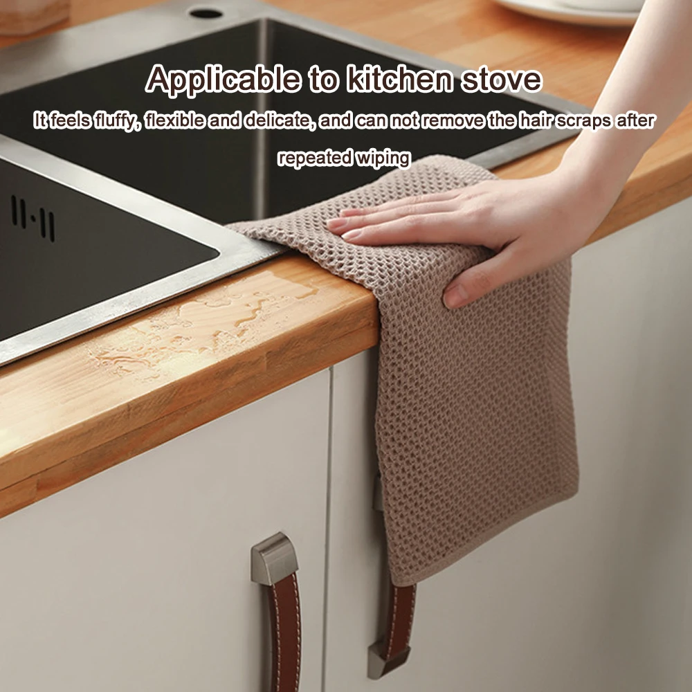 Ultra Soft Absorbent Tea Towel Waffle Weave Cotton Dish Rags Kitchen Dinner Plate Hand Towel Cloth Napkins Cleaning Cloth
