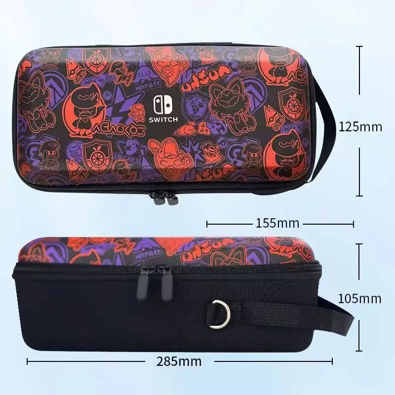 Nintendo 게임 콘솔 보관 가방, OLED 휴대용 보호 가방, 테마 액세서리 스프레이 베이스 핸들 휴대용 보관 가방