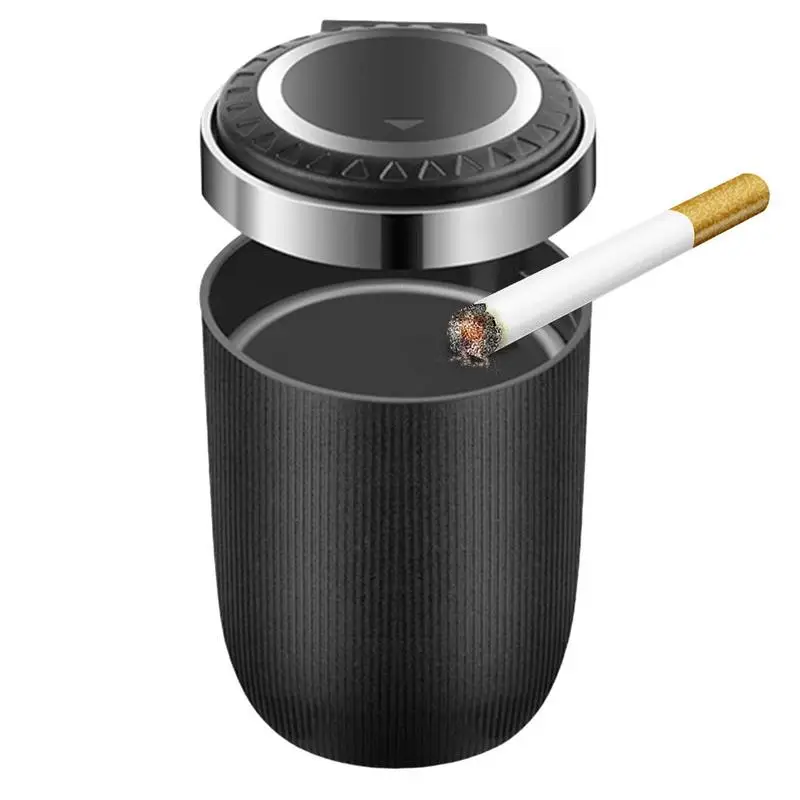 

Car Ashtray With LED Light Universal Automotive Garbage Coin Storage Cup Container Creative Multi Function Cigar Ash Tray