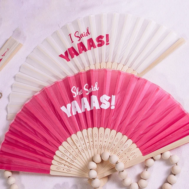 BRIDE Folding Hand Fan beach pool summer wedding engagement