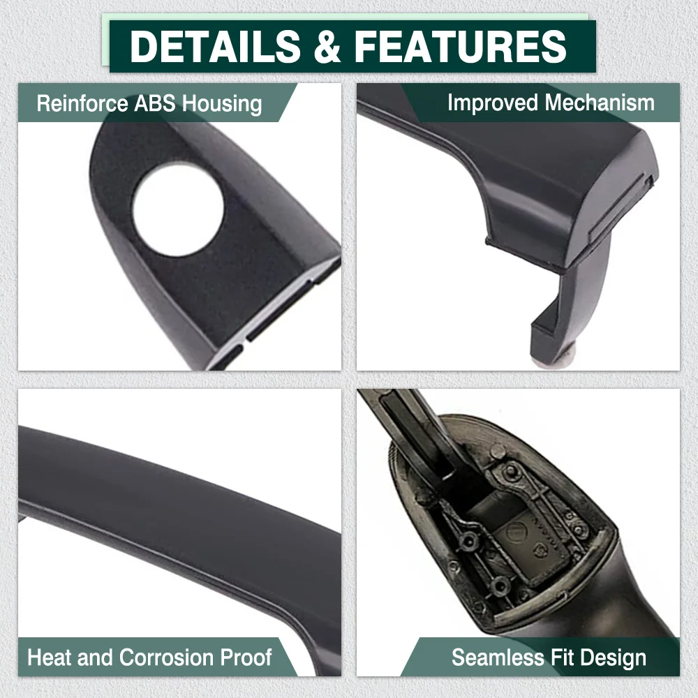 1pc Outside Exterior Door Handles Front Rear Left Right For Kia Spectra 2004 2005 2006 2007 2008 2009 82650-2F000 82670-2F000