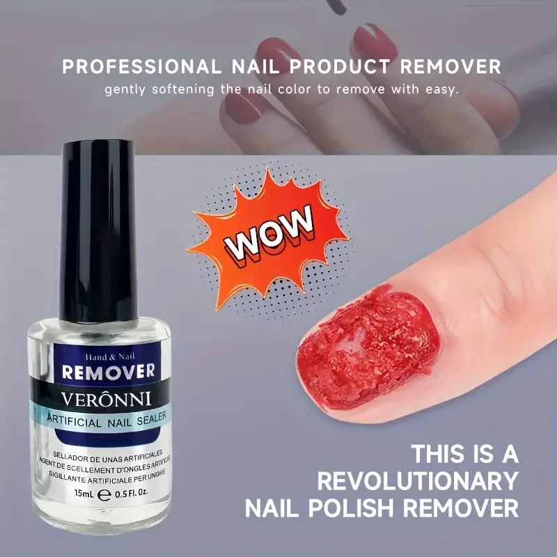 15ML Nail Gel Polish Fast Remover Gel Polish Soak Off UV LED Cleaner Function Gel Remove Manicure For Home Use or Nail Salons 6