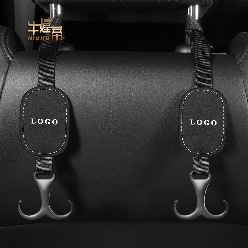 

Замшевый металлический крючок на спинку сиденья автомобиля для BMW, Mercedes-Benz, Audi, VW, хранение интерьера автомобиля, отделка, предметы вешалки, аксессуары