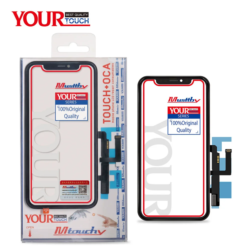 Musttby 5pcs OEM Front Outer Touch Screen Digitizer Glass With OCA Goose Hollow Replacement For iPhone X Xs 11 12 pro max Sensor