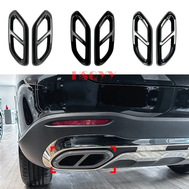 

For Mercedes Benz GLC Class X254 W254 GLC260 GLC300 2023 2024 Car Accessories Tail Throat Muffler Exhaust Pipe Tail Cover Trim