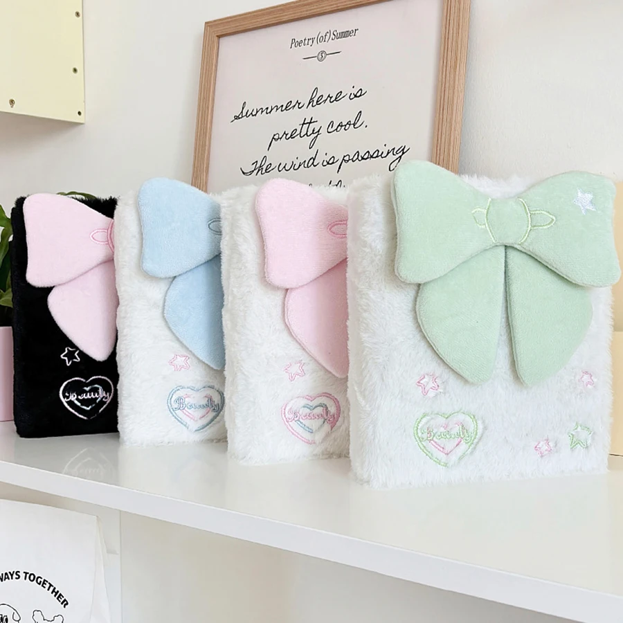 Cute Plush Photocard Binder Sleeves Book Photocard Holder A6 Binder 6 Ring Photocard Album for Photo Card Collector Book 2