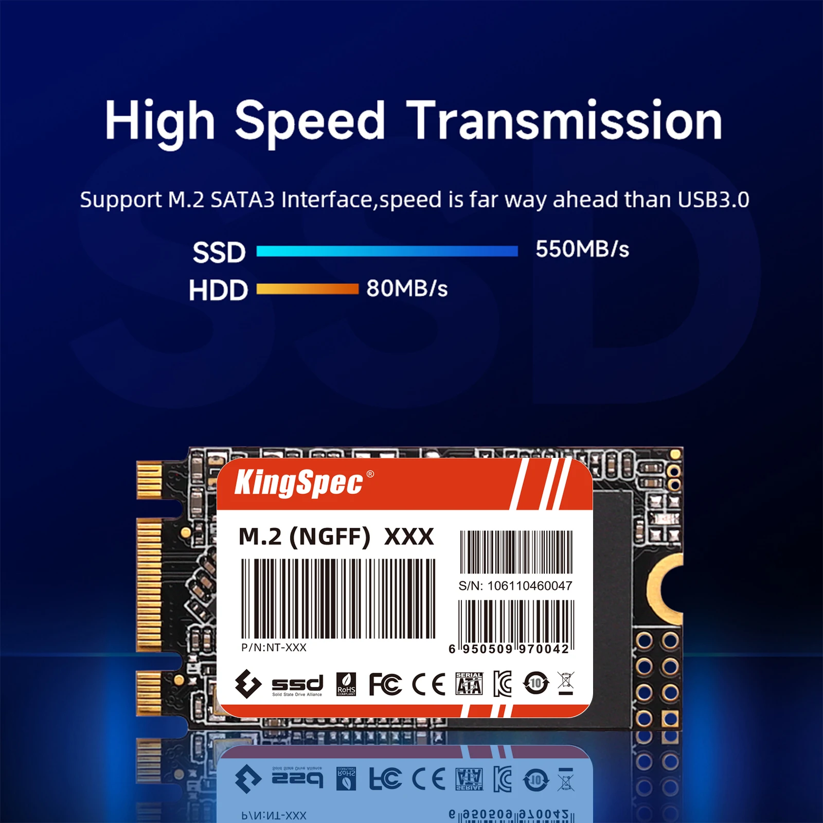 KingSpec M.2 NGFF SSD SATA3 1tb 512gb 256gb 128gb M.2 2242 NGFF