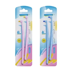Precision Orthodontic Toothbrush for Effective Deep Cleaning (Blue and pink 1set)