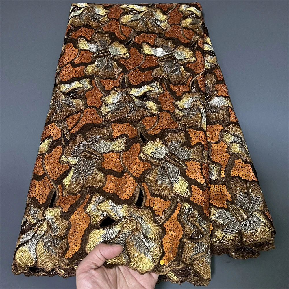 

2023 модное высококачественное женское платье из органзы с вышивкой, женское платье, парчовое платье 5 ярдов PS0013