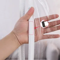 Rideaux de porte de climatisation, rideaux de séparation, climatisation anti-eau, aspiration magnétique transparente, aucun châle requis 5