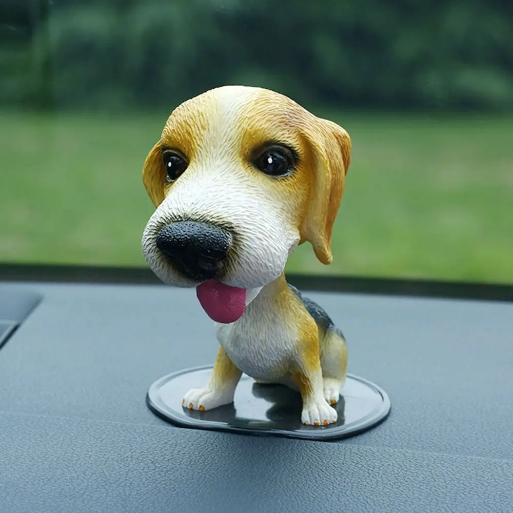 Zereff Décoration de voiture chien qui hoche la tête secoue la tête en  secouant la voiture style mignon poupée chien Bobblehead pour décoration